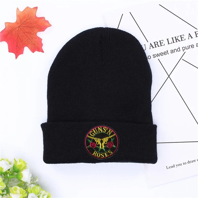 Женская трикотажная зимняя шапка Guns N Roses повседневная | Аксессуары для одежды