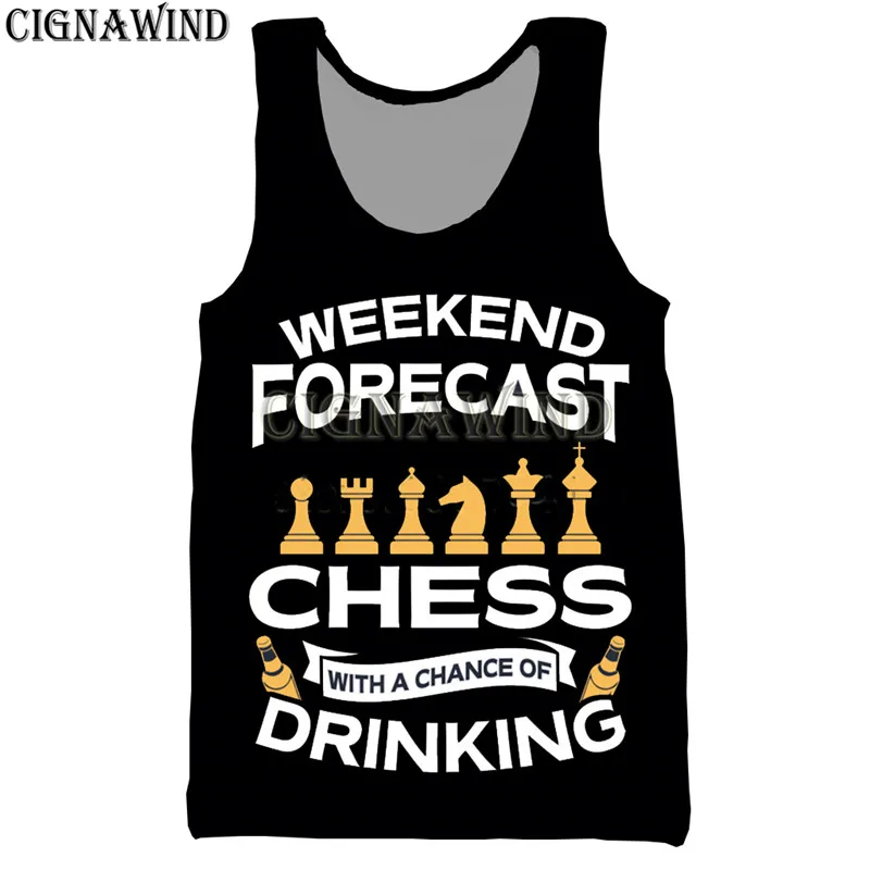 Модный крутой жилет для мужчин и женщин забавные шахматы с 3D принтом
