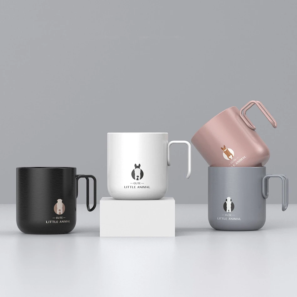 Кофейная кружка с маленькими животными и милой кошкой | Дом сад