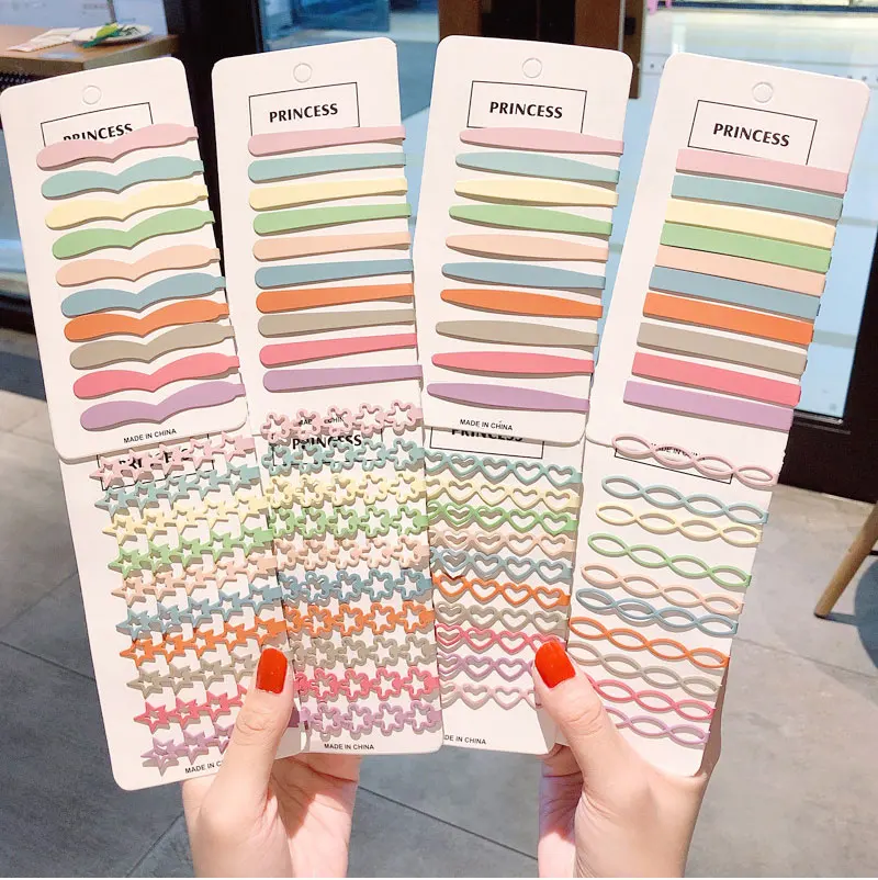 

10Pcs 6cm Long Hair Clips Barrettes Women Girls Sweet Macarons Color Metal Hairpin Hairgrip Styling Tools Hair Accessories Set
