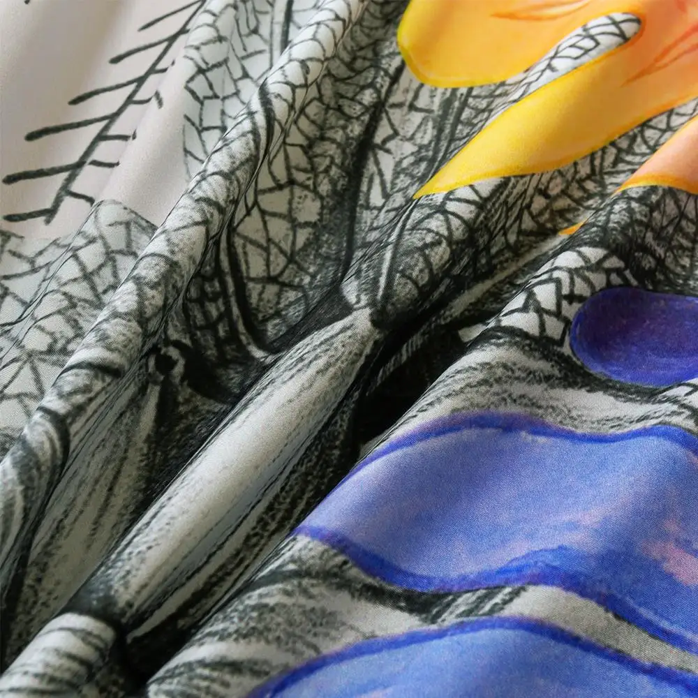 

3D Floral Duvet Cover Flower Bedding Set with Pillowcases for Adults Bed Colorful Bedclothes Double King Size Comforter Cover