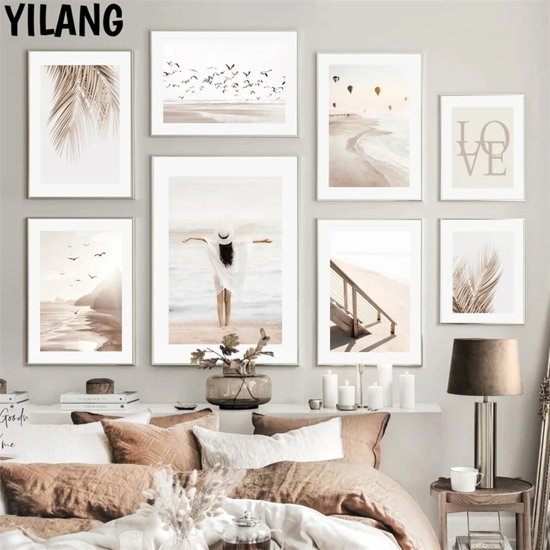 

Beige Beach Plant Shell Reed Landscape Nordic Wall Art Canvas Painting Posters And Prints Picture For Living Room Interior Decor
