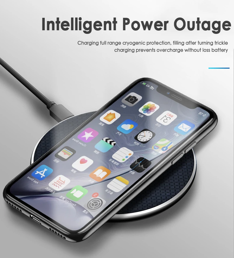 Беспроводное зарядное устройство 10 Вт для Samsung Galaxy S10/S20/S9/Note 10/9 iPhone 11 Pro/XS Max/XR/X/8P |