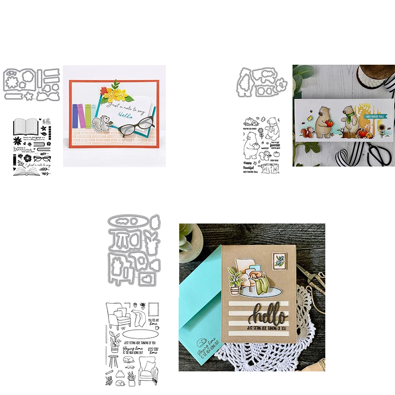 2 шт./компл. штампы и комбо брошюра одеяло для очков в горшке растение Тыква