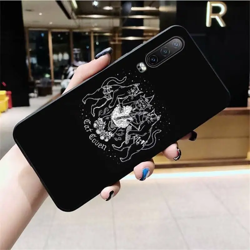 

NBDRUICAI Witch and cat Colorful Cute Coque Shell Phone Case for Huawei P40 P30 P20 lite Pro Mate 20 Pro P Smart 2019 prime