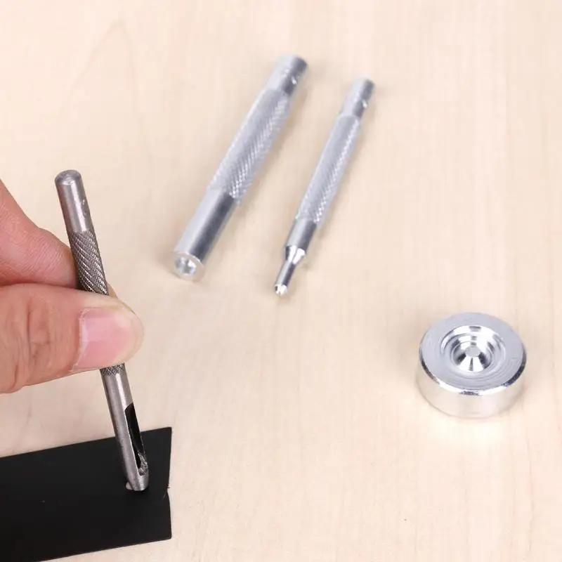 4pcs Metal Snap Fasteners Buttons Press Studs Button DIY Hand Punch Installation Tool Set Tools for Leather | Дом и сад