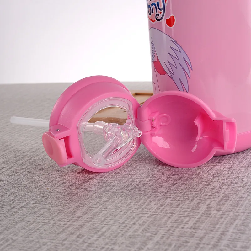 Бутылка для воды 550 мл мультяшная бутылка с двумя стенками из нержавеющей стали