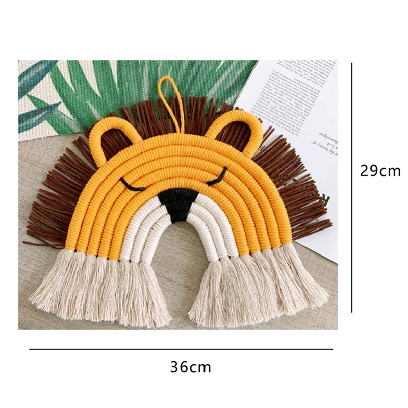 

Children Room Handmade Woven Cotton Rope Animal Hanging Decoration Wall Hanging