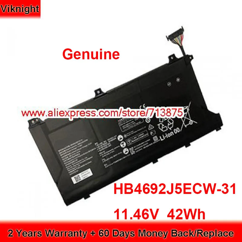 Genuine HB4692J5ECW-31 Battery 3ICP5/62/81 for Huawei MateBook D 15 AMD D 15-53010TUY Boh-WAQ9R D15 11.46V 3685mAh 42Wh