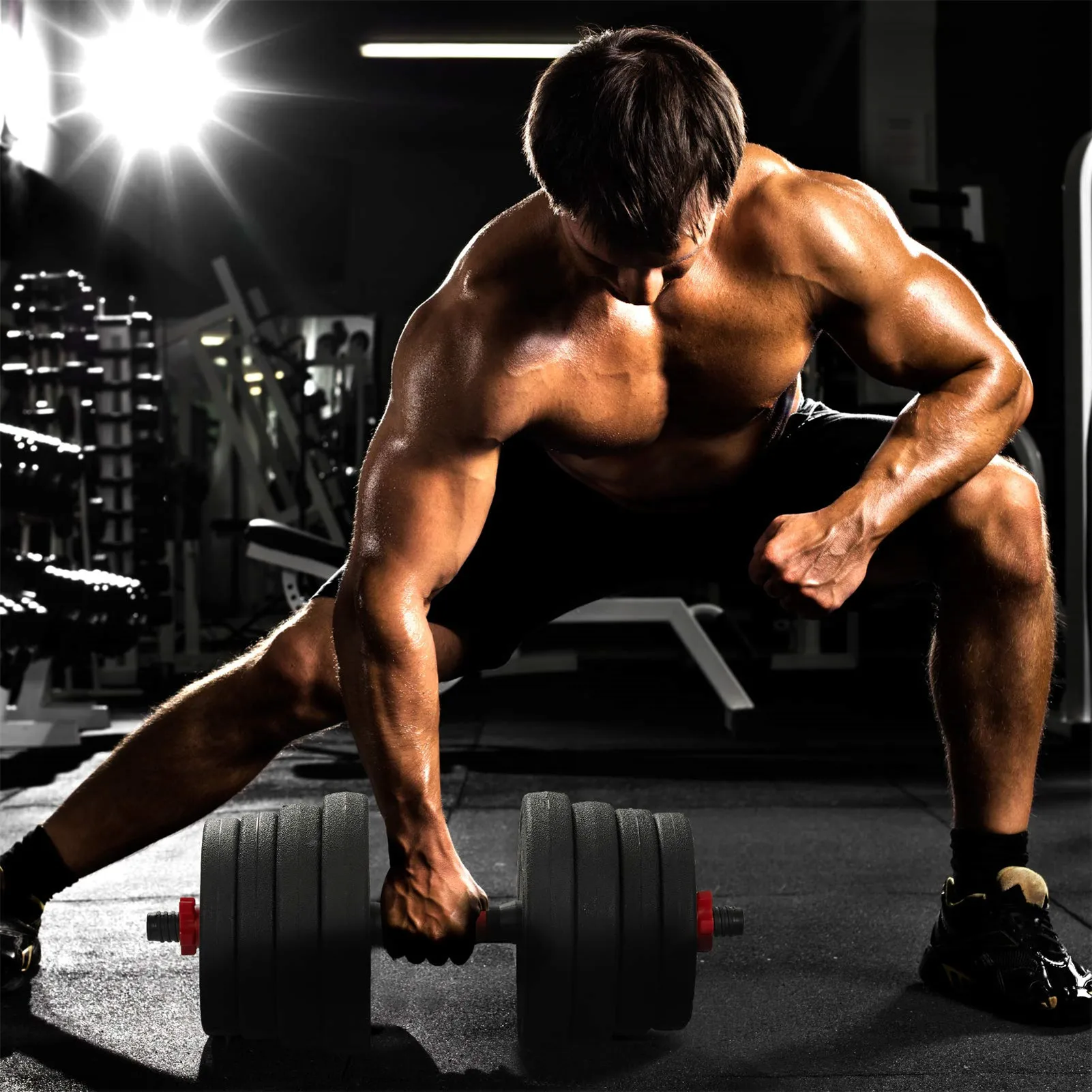 

Dumbbells Set for Men Non-slip Handle Muscle Train for Home Weightlifting Fitness Equipment 2x10kg/ 2x15kg/2x20kg