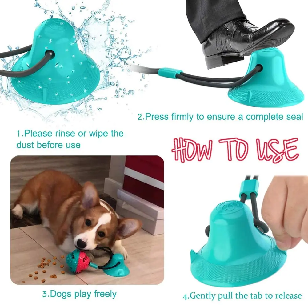 Dogs Toy Suction Cup Tug Silicon Dog chew toys Tooth Cleaning Toothbrush puppy interaction Feeding Pet Supplies | Дом и сад
