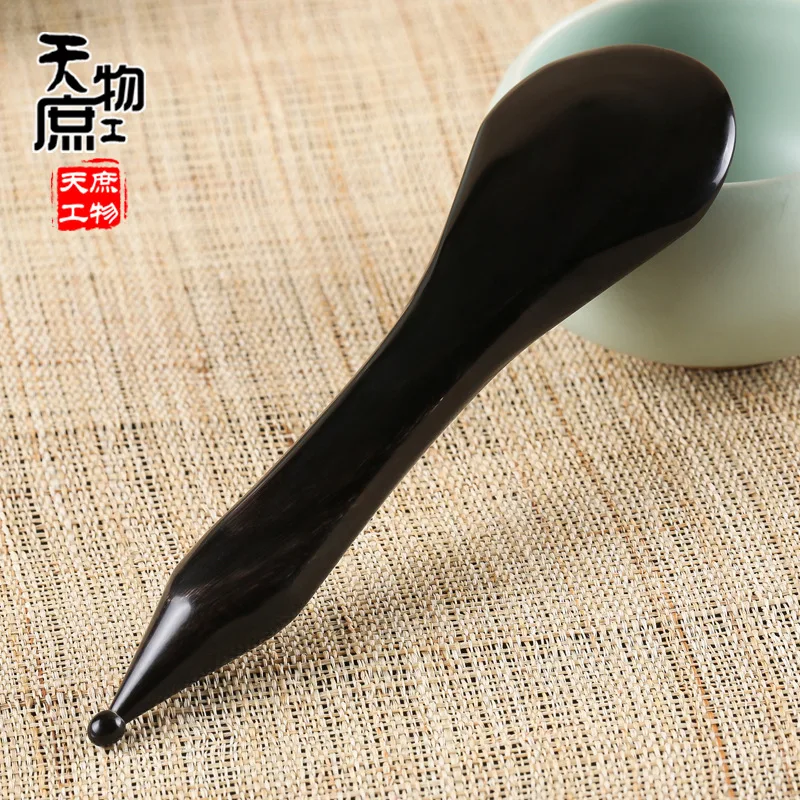 Натуральный черный буйвол мышечная палочка массажный скребок акупунктура