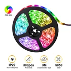 5 м 300 светодиодный RGB SMD 5050 неводостойкая Светодиодная лента 12 В постоянного тока гибкая лента Декоративная гирлянда