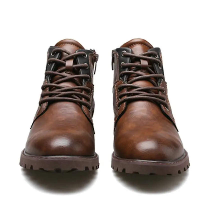 Осенне-зимние Новые мужские ботинки в винтажном стиле Мужская модная уличная