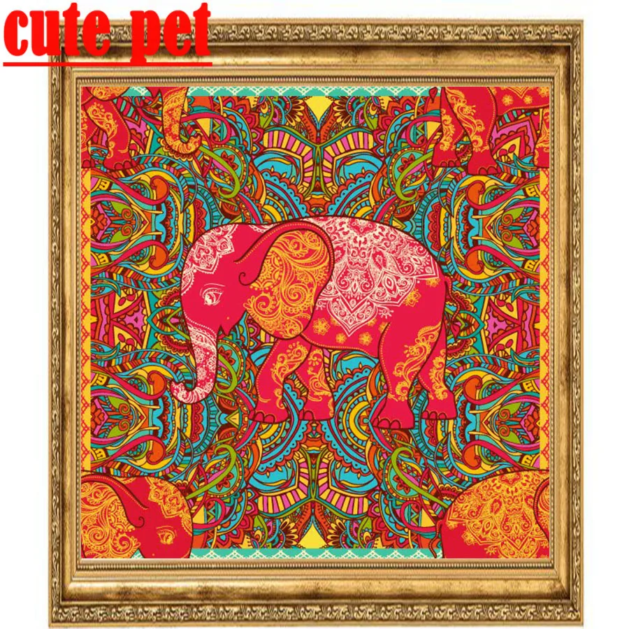 

Color elephant 5D DIY Diamond Painting Full SquareRound Drill Cross Stitch Diamant Embroidery Mosaic Kits Home decor puzzle