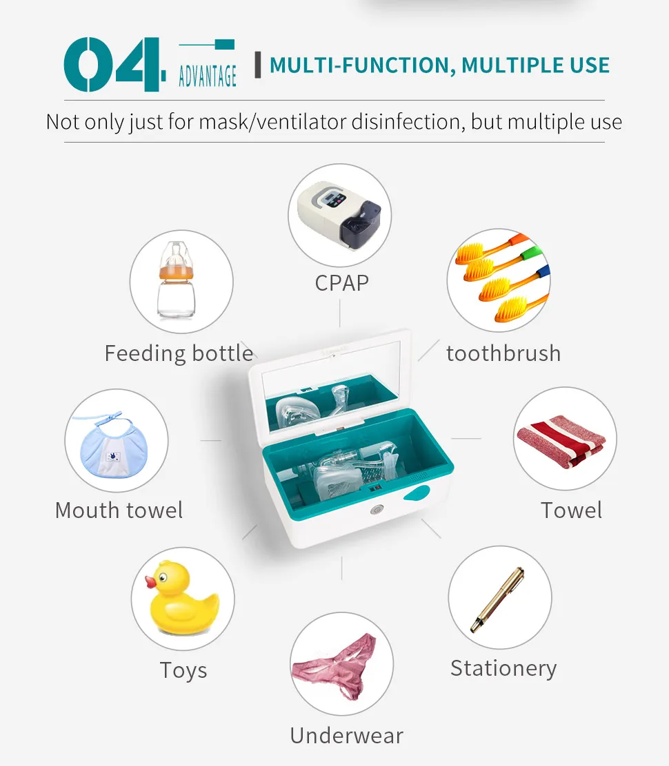 CPAP очиститель и дезинфицирующее средство CPAP очиститель поставки озона бесплатно УФ для CPAP маска и воздушные трубки машина трубка респиратор