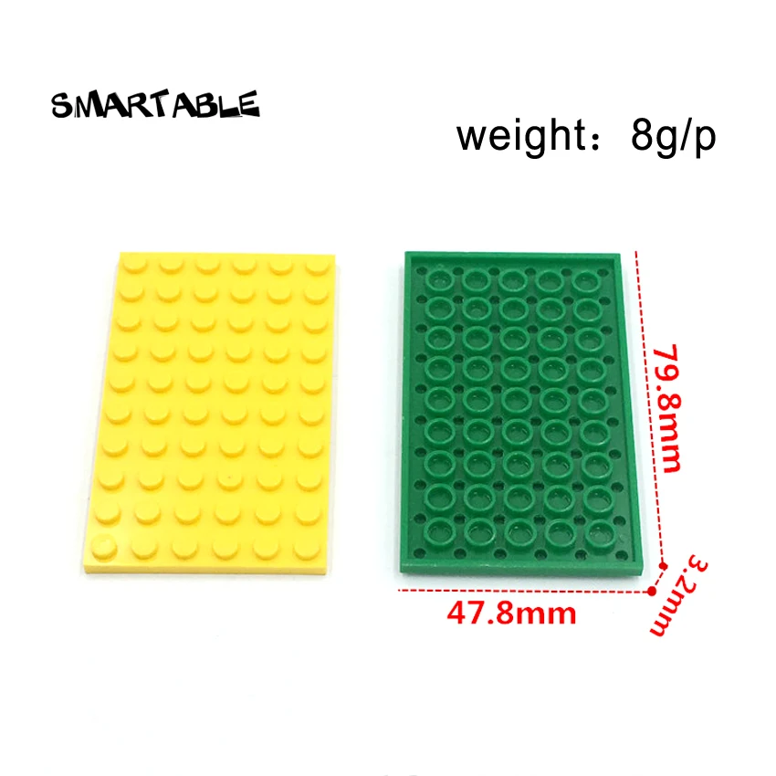 Базовая пластина Smartable 6X10 строительные блоки MOC детали кирпичи сделай сам