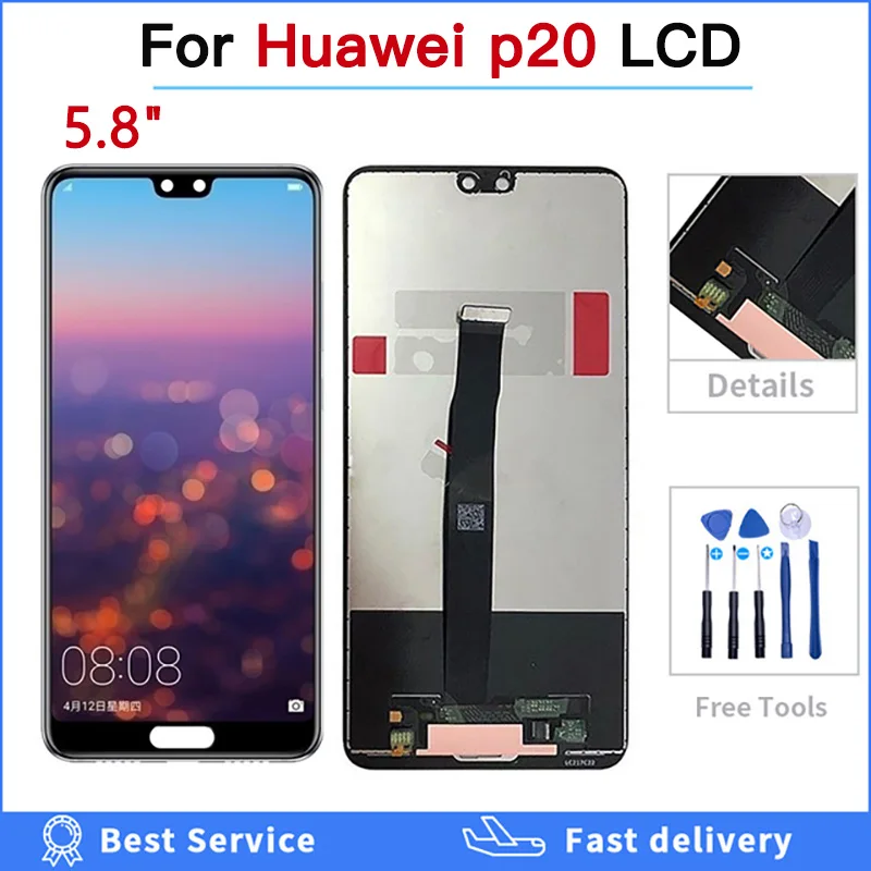 6.1'' Lcd For Huawei P20 Pro CLT-AL01 CLT-L29 CLT-L09 Display Touch Screen Digitizer Assembly P20pro lcd screen | Мобильные