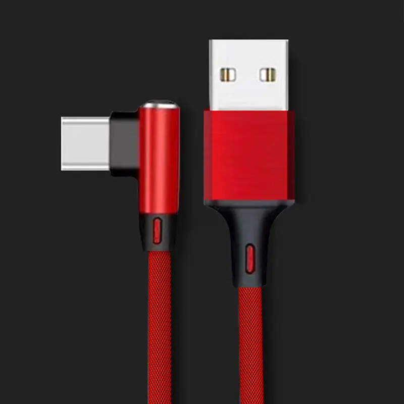 Cafele кабель USB 2.4A 2 м нейлон 90 ° usb для передачи данных кабели Iphone 6 7 8 S Plus X Xs Max Ipad Mini 1 3