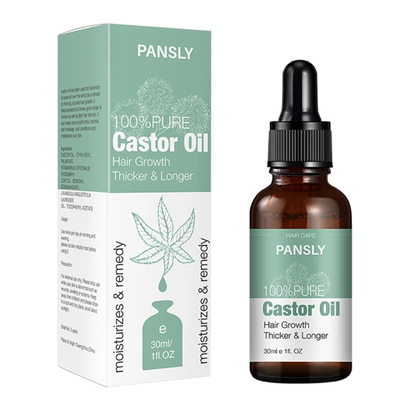 

30ml Effective Eyebrow Eyelash Growth Thicker Longer Liquid Castor Seed Essential Oil Hair Fast Growth