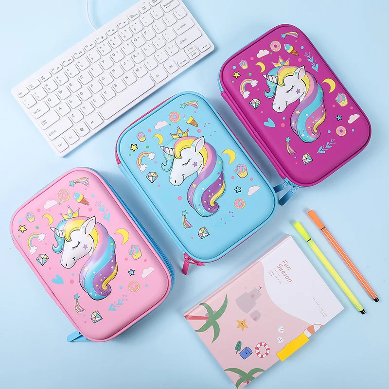 

Pencil Case EVA Waterproof Hard Shell Pencil Cases Children's 3D Stationery Case Cartoon Primary And Secondary School Student