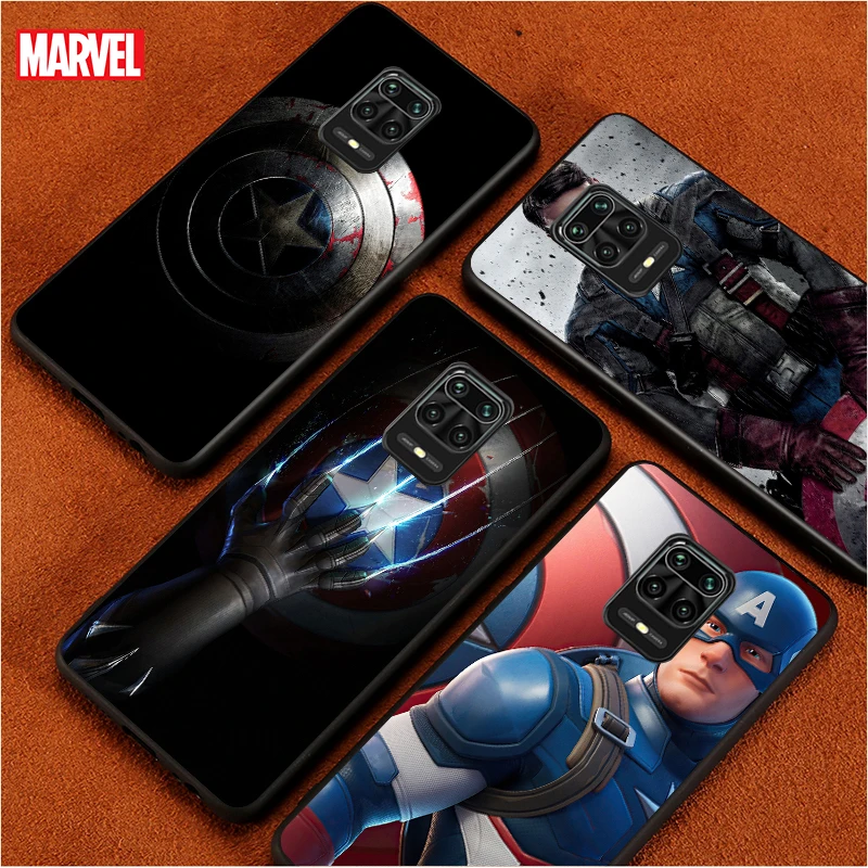 

Captain-America for Xiaomi Redmi Note 10 10S 9T 9 9S 8 8T 7 7S 6 5A 5 4X 4 Pro Max TPU Prime Phone Case
