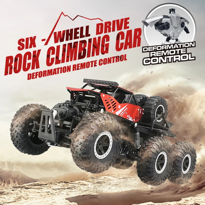 

1:12 Six Wheel Deformation Remote Control Alloy RC Car Speed Rock Climbing Car 2.4G Radio Control 2020 New Toys For Children
