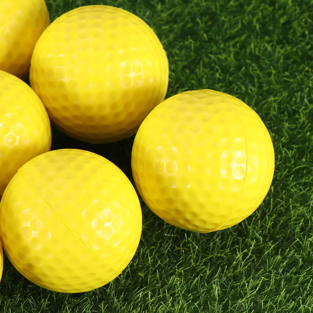 

10pcs Indoor Practice PU Balls Elastic Training Balls (Yellow)