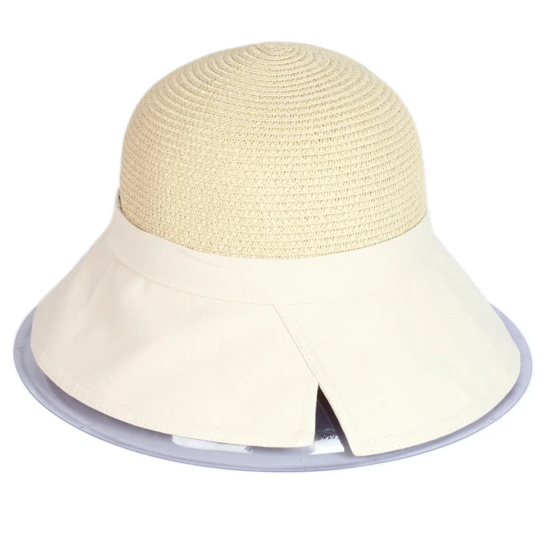 

England Fashion Spring Summer Autumn Women Lady Sunshade Wide Brim Straw Caps Beach Bucket Hat With Big Bowknot