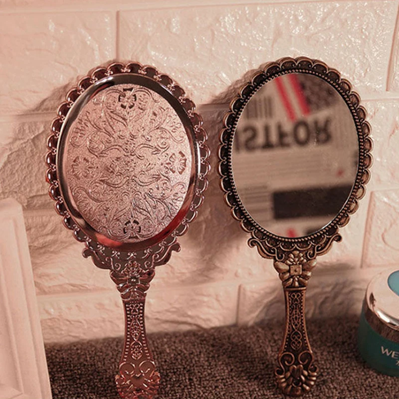 

1 шт. 25*11,5 см винтажное резное ручное зеркало для туалетного столика ручное зеркало для спа-салона зеркало для макияжа