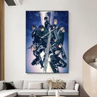 new 40x50cm oil painting japanese anime attack on titan paint by numbers on canvas diy acrylic painting wall art home decor