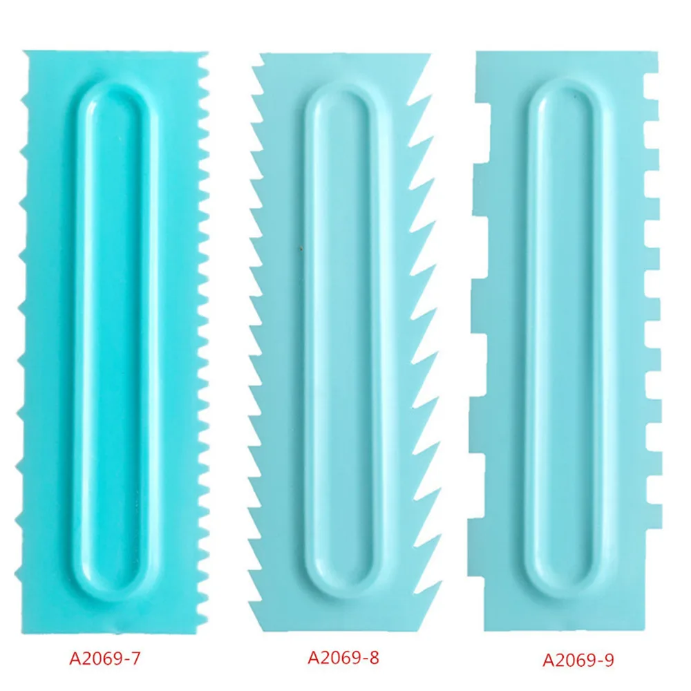 Кремовый скребок с неровными зубцами зернистость кромки патели для мастики