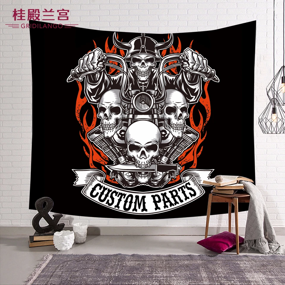 Индивидуальный механический гобелен с черепом Настенный Ковер простыни