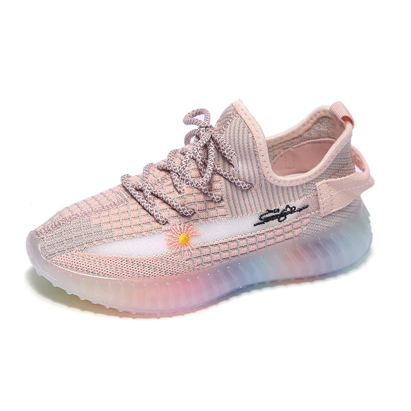 

Rainbow bottom flying woven women's shoes 2021 summer women's shoes new breathable hollow Women's sneakers comfortable shoes 350