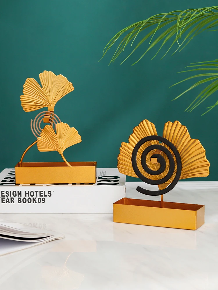 Домашняя сандалового дерева металлический кронштейн лоток творческий листьев