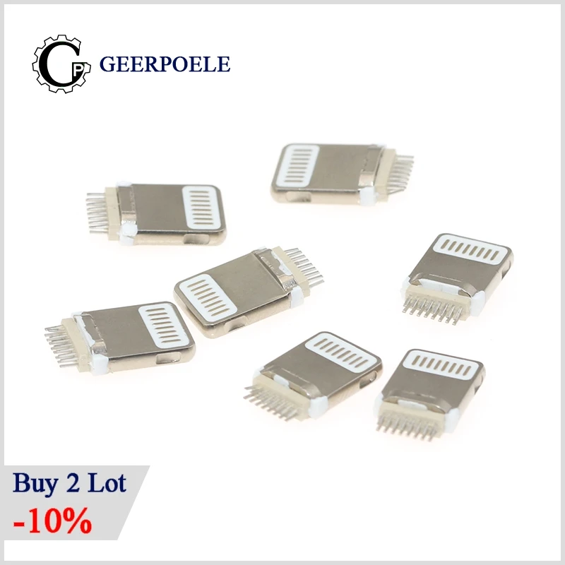 10 шт./лот штепсельная вилка Apple для телефона 16 контактов 30 в 2 А разъемы Micro USB