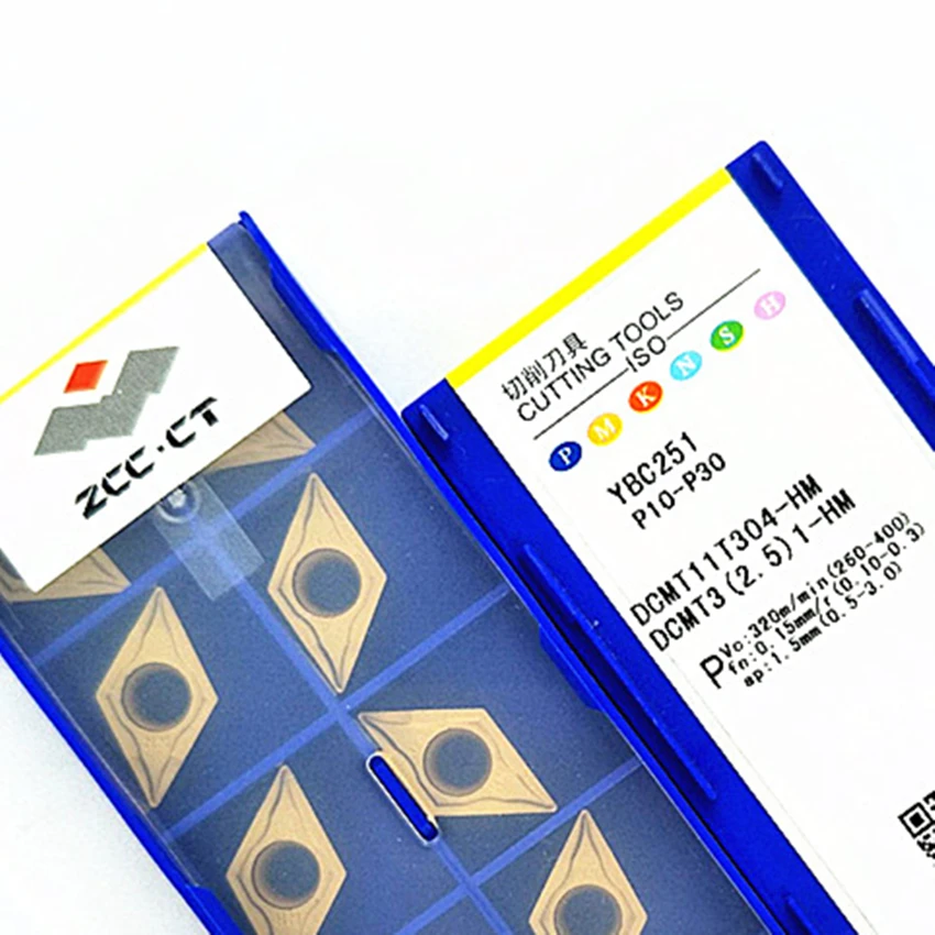 

Режущий нож ZCC.CT про DCMT11T304-HM YBC251/DCMT11T308-HM YBC251/DCMT11T304-HM YBC252/DCMT11T308-HM YBC252 ЧПУ карбдная Вставка 10 шт./кор.