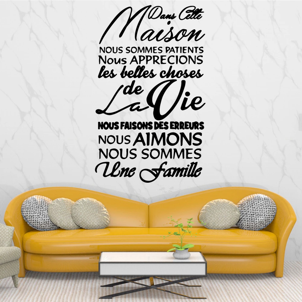 

Creative French text Wall Sticker Pvc Wall Stickers Wall Art Wall Paper vinyl Stickers Home Decoration