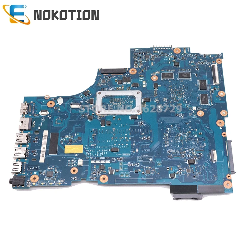 NOKOTION VAW11 LA 9102P 0C2GJ2 C2GJ2 для Dell inspiron 17R 5721 3721 материнская плата ноутбука SR0XL CN CPU