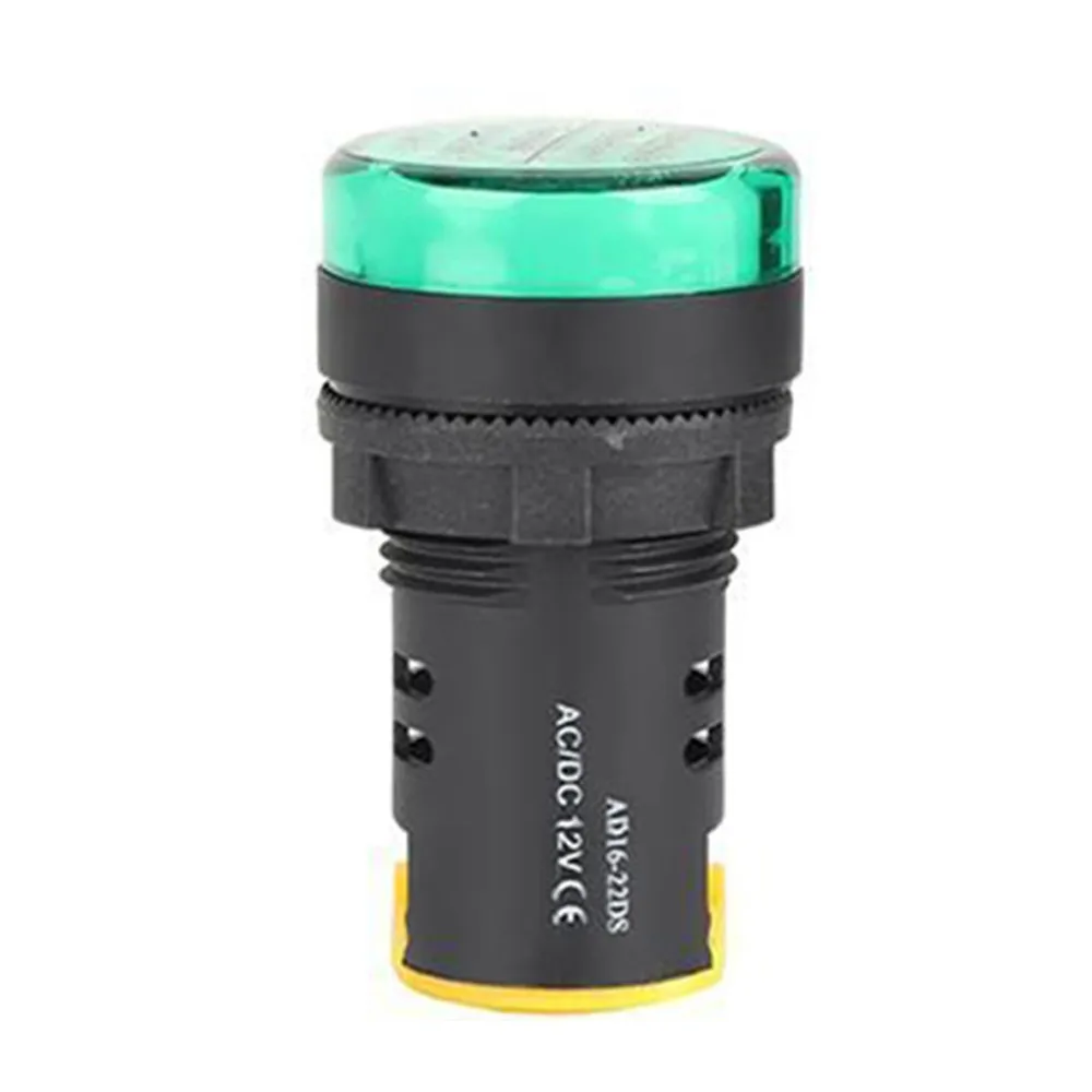 

10pcs 12V DC AC 22mm Green LED Power Indicator Signal Light AD16-22D/S Wear-resistant Signal Light Built-in Screw Wiring