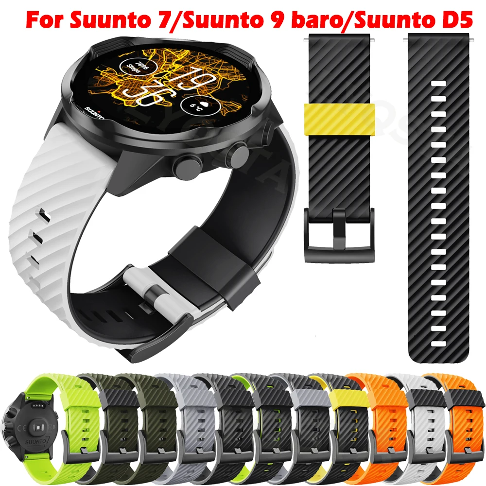 

Watchband Strap For Suunto 7 9 Baro Watch Accessories Silicone Band For Suunto D5 Spartan Sport Wrist Hr Baro Wristband Bracelet