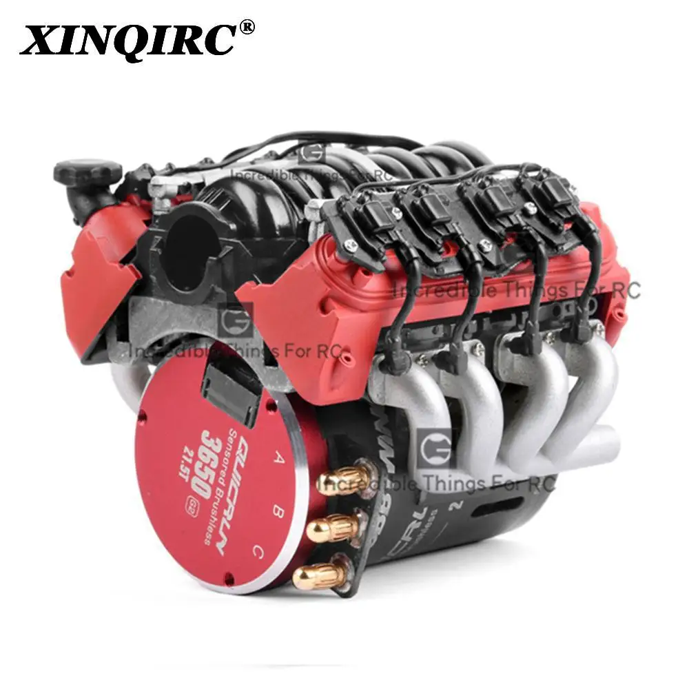 

RC Car LS7 V8 Simulate Engine Motor Cooling Fans Radiator Kit for 1/10 RC Crawler TRAXXAS TRX4 TRX6 AXIAL SCX10 90046 VS4