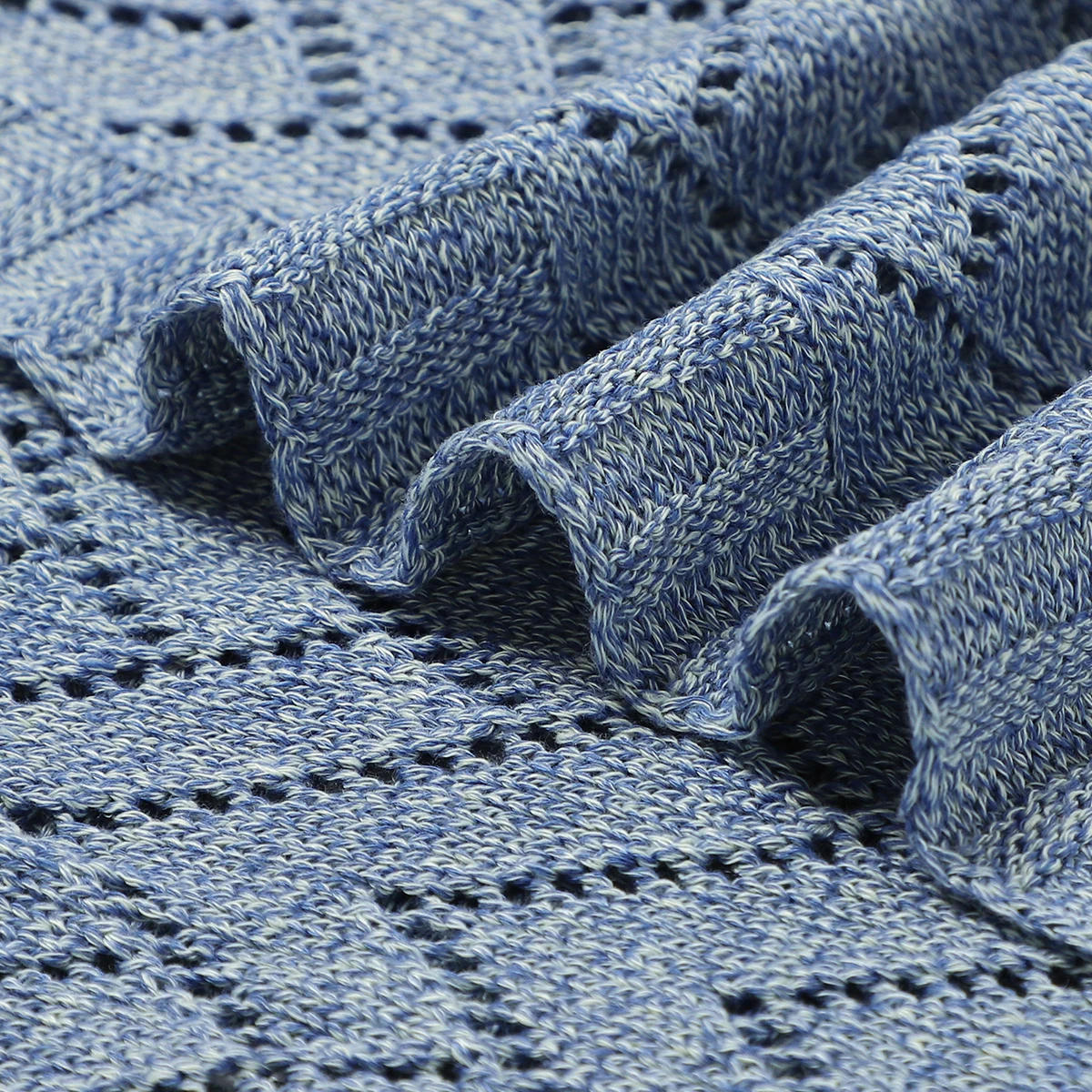 Одеяло вязаное для новорожденных карамельных цветов 100*80|Одеяла и пеленки| |