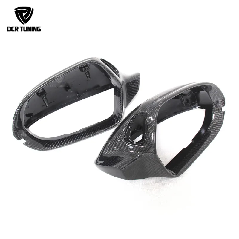 Боковое зеркало заднего вида из углеродного волокна чехол для Audi A6 C7 2012 2013 2014 UP S6