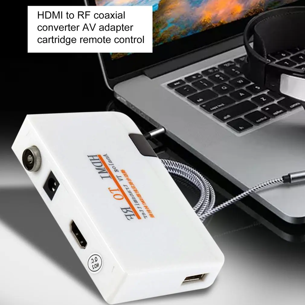 HDMI к РЧ коаксиальный преобразователь AV адаптер коробка ж/пульт дистанционного