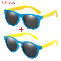 longkeeper round polarized kids sunglasses silicone flexible safety children sun glasses fashion boys girls shades eyewear uv400