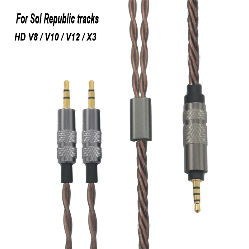 

For Sol Republic tracks headphones upgrade cable Tracks HD V8 / V10 / V12 / X3 2*2.5mm and 2*3.5mm cable Replace line wire line