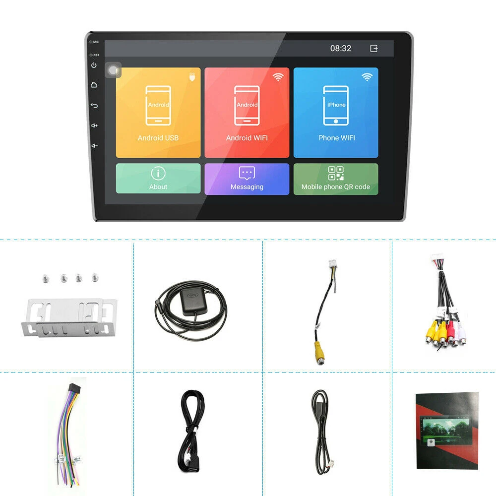mayitr 1set 2din 10 1 android 9 1 car stereo radio gps navi mp5 player multimedia wifi quad core bluetooth compatible parts free global shipping