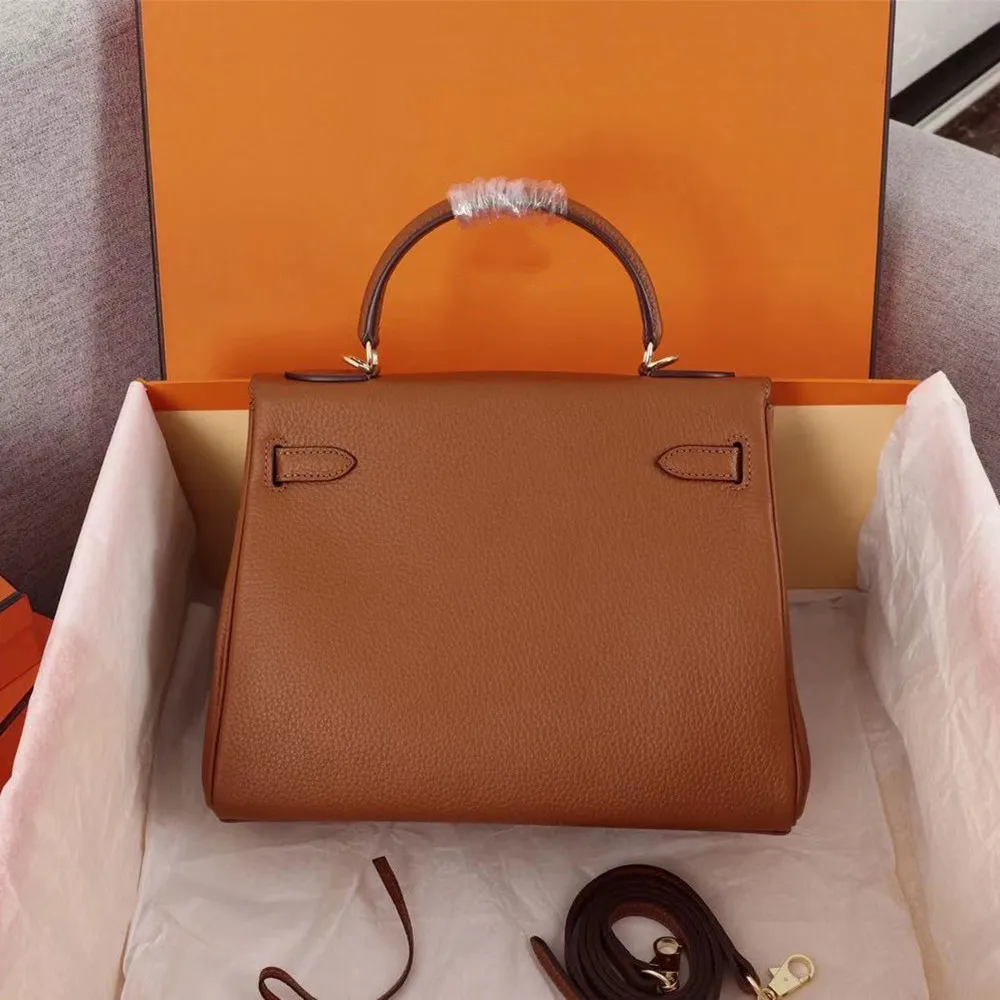 

New Model2021 Ladies Handbag Large Capacity Ladies Bag Cross-Body Bag One-Shoulder Bag Leather Made Detachable Shoulder Strap