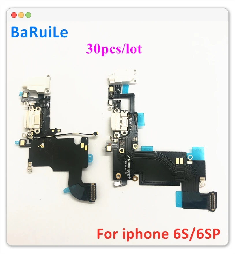 BaRuiLe 30 шт. зарядный порт док станция USB разъем гибкий кабель для iPhone 6 6S Plus 6Plus 6G